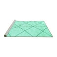 thumbnail image 2 of Ahgly Company Machine Washable Indoor Rectangle Solid Turquoise Blue Modern Area Rugs, 3' x 5', 2 of 4