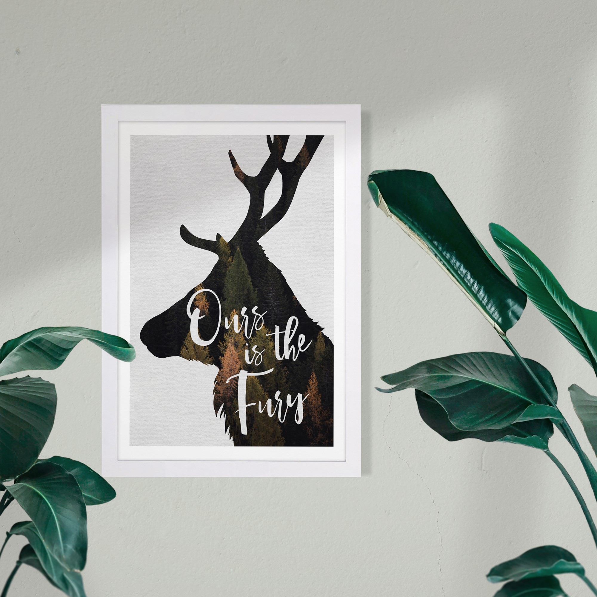 Wynwood Studio Typography and Quotes Framed Wall Art Prints 'Ours is the Fury' Motivational Quotes and Sayings - Green, White, 13" x 19"