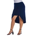 thumbnail image 6 of Plus Size Solid Color Knee Length Tulip Skirt, 6 of 9