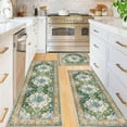 thumbnail image 5 of Farmhouse Kitchen Rug Sets 3 Piece Washable, Non Slip Kitchen Rugs and Mats Set, Boho Kitchen Mats for Floor, Green Flowers Kitchen Floor Rugs for Hallway Laundry Room, 5 of 6