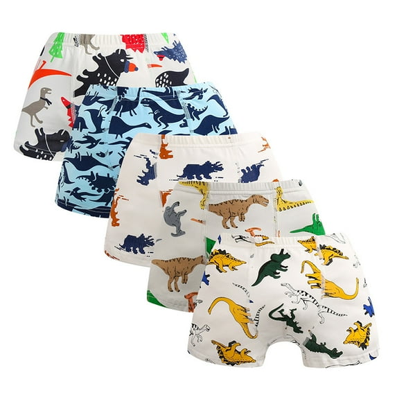 Boboking Cotton Little Boys Briefs Soft Dinosaur Truck Toddler Underwear
