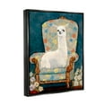 thumbnail image 4 of Stupell Industries Llama on Floral Armchair Animals & Insects Painting Black Floater Framed Canvas Art Print Wall Art, 17 x 21, 4 of 10