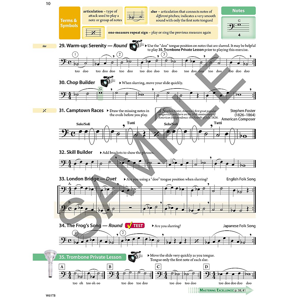 Standard of Excellence Book 2 Trombone