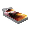 thumbnail image 2 of Ambesonne Fantasy Fitted Sheet & Pillow Sham Set, Superhero Theme Magic, Twinxl, Yellow and Red, 2 of 2