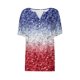 thumbnail image 5 of Fiudx Liquidación de Ahorros de Verano Blusa de Manga Corta Estampada a La Moda para Mujer, Blusas Informales con Cuello Redondo, 5 of 5
