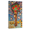thumbnail image 2 of MARMONT HILL  - 'Roses in Long Vase' by Michael Woodward Painting Print on Canvas - Multi-Color 12 x 24, 2 of 4