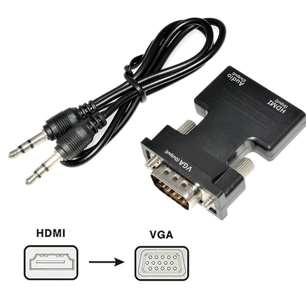 1080P HDMI Female to VGA Converter Adapter 1080P With Audio Cable For PC TV