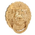 thumbnail image 3 of Aldaba de puerta estilo cabeza de Animal chino, latón antiguo modelado, fácil de instalar, aldaba de puerta de latón resistente a la corrosión, 3 of 12