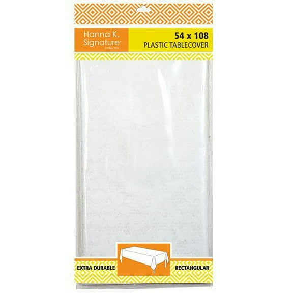 Hanna K Tablecover, Rectangular, 54" x 108", White Lace, 1 Ct