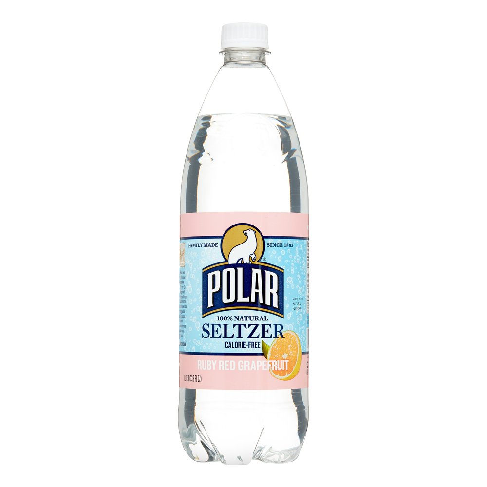 Polar Seltzer Water, Ruby Red Grapefruit, 33.8 Fl Oz, 12 Count