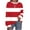 Red #1, variant on Womens Striped Oversized Sweatshirt Color Block Crew Neck Long Sleeve Casual Loose Pullover Top Y2K Clothes