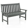 thumbnail image 1 of Costway Garden Bench All-Weather HDPE 2-Person Outdoor Bench for Front Porch Backyard, 1 of 9