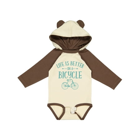 

Inktastic Life s Better on a Bicycle Gift Baby Girl Long Sleeve Bodysuit