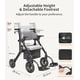 thumbnail image 5 of Andador con ruedas VOCIC para personas mayores con asiento, andador y silla de ruedas, silla de ruedas de transporte ligera y plegable, andador todoterreno para adultos, andador con ruedas 2 en 1 con, 5 of 5