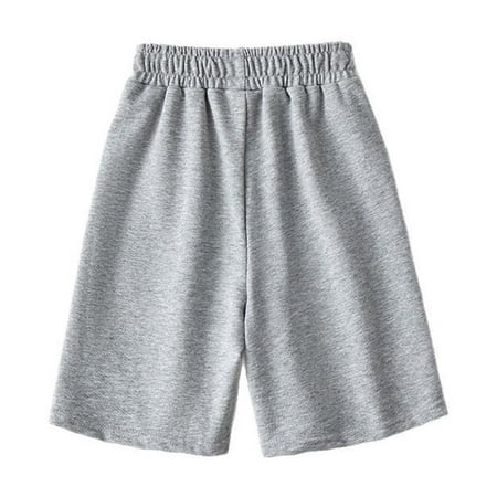 AVTOIFY Girls Shorts Shorts for Girls Children s Summer Solid Color Casual Sports Pants With Pockets and Flower Buds Shorts For Kids Toddler Girl Clothes Girls Summer Clothes Gray