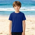thumbnail image 3 of Ticikt Boys' Short Sleeve Rash Guard, UPF 50+ Sun Protection Swim Shirt for Kids,Dark Blue, 3 of 4