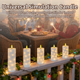 thumbnail image 5 of Goyuon Flameless LED Candles 5Pack with Timer Flickering and Built-in Star String, Battery Operated Waterproof for Outdoor (Ivory White), 5 of 8