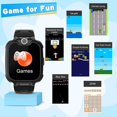 thumbnail image 4 of Kids Smart Watch Phone Smartwatches Music Player Math Games Call Camera Alarm Recorder Calculator For Birthday Gift Toys, 4 of 7