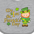 thumbnail image 4 of Inktastic My First St. Patricks Day Leprechaun and Shamrocks Boys or Girls Baby Bib, 4 of 4