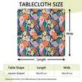 thumbnail image 2 of Pioneer Flower Floral Print Pattern Square Fitted Tablecloth with Elastic Edge,Square Table Cover,Washable Elastic Table Cover for Home Kitchen Party Decor 36"x36", 2 of 6