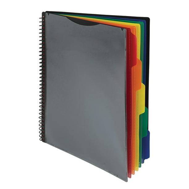 Samsill 5 Subject Spiral File Folder Organizer / 5 Dividers With