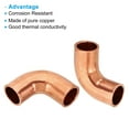 thumbnail image 3 of Uxcell 5/16" ID 1mm Thick Elbow Copper Fitting 12pcs Short Radius Sweat Solder Pure Copper Tube Connector, 3 of 5