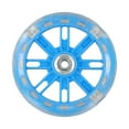 thumbnail image 3 of Roues de Trottinette LED pour Enfants 110mm Lumières FLASH Cascade Poussoir Roulements ABEC Bleu, 3 of 9