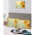 thumbnail image 5 of Sunflower Pillow Covers King Size 2 Pack, Yellow Spring Floral Botanical Soft Bed Throw Pillowcases Breathable Cooling Long Lumbar Body Pillow Sham Cover for Bed Sofa 20''x36'', 5 of 7