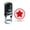 Red Ink, variant on STAR Round Self Inking Rubber Stamp Custom Shiny 20 mm Mini Stamps Personalized Teachers Stamps