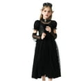 thumbnail image 3 of Odeerbi Toddler Girls Long Sleeve Halloween Dress Stage Performance Outfits Dress Up Dress Halloween Demons Gothic Dark Dress Cosplay Clothing Toddler Clothes Black, 3 of 5