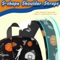 thumbnail image 5 of Basketball and Silhouette Black Pattern 17" Waterproof Oxford School Backpacks for Teens, S-Shape Padded Straps, for School, Travel, Hiking, Camping, 5 of 5