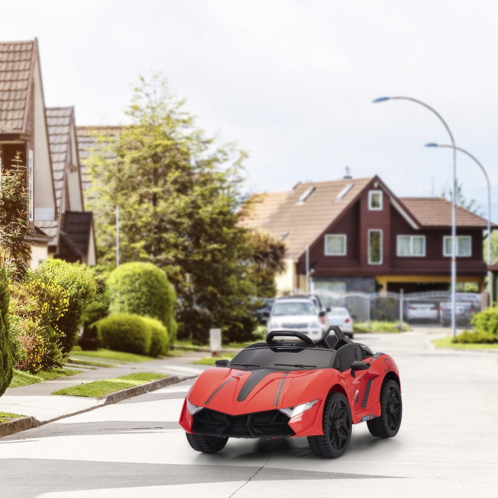 CIPACHO 12V Kids Ride on Car Electric Car with Music, LED Lights, Red