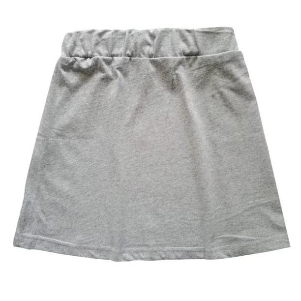 Falda de capas de algodón Falda superior Barrido inferior Cintura ajustable Falda de cola, Gris Monstrate AP000989-03