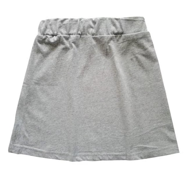 Falda de capas de algodón Falda superior Barrido inferior Cintura ajustable Falda de cola, Gris kenally AP000989-03