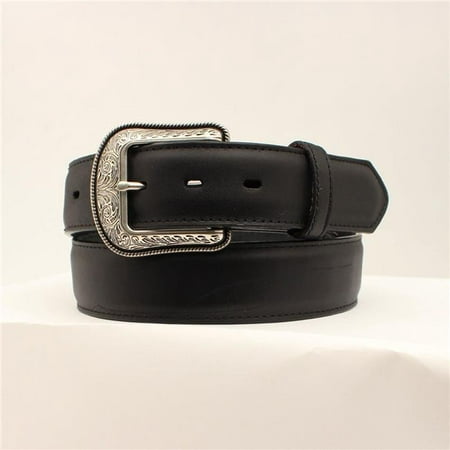 3D Belt D1020-46 1.5 in. Coweta with Overlay Crackle Mens Leather Belt, Black - Size
