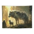 thumbnail image 5 of Nawypu Jesus Christ Tapestry Wolf Jesus and Lamb Wall Hanging Christian Wall Tapestry Jesus Wall Hanging Christian Gift for Women Men Backdrop Home Decor Religious Christian Gift, 5 of 6