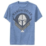 Boy's Star Wars: The Mandalorian Warrior Emblem Performance Graphic Tee Royal Blue Heather X Large