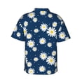 thumbnail image 3 of Haiem Daisies Flowers Printed Hawaiian Shirt for Men - Men’s Casual Beach Summer Shirts - Stretch Fabric with Modern Fit-3X-Large, 3 of 9