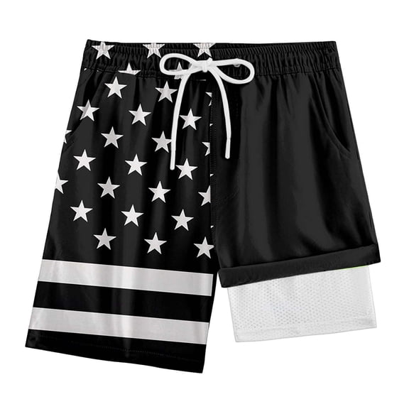 oqasdz Boys' Shorts Quick Drying Athletic Gym Shorts with Compression Liner for Kids Children Everyday Play and Sports Casual Summer