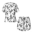 thumbnail image 4 of Lsque Retro Rooster Women's Short-Sleeved Pajama Set - 2 Piece Soft and Lightweight Sleepwear Set-4X-Large, 4 of 9