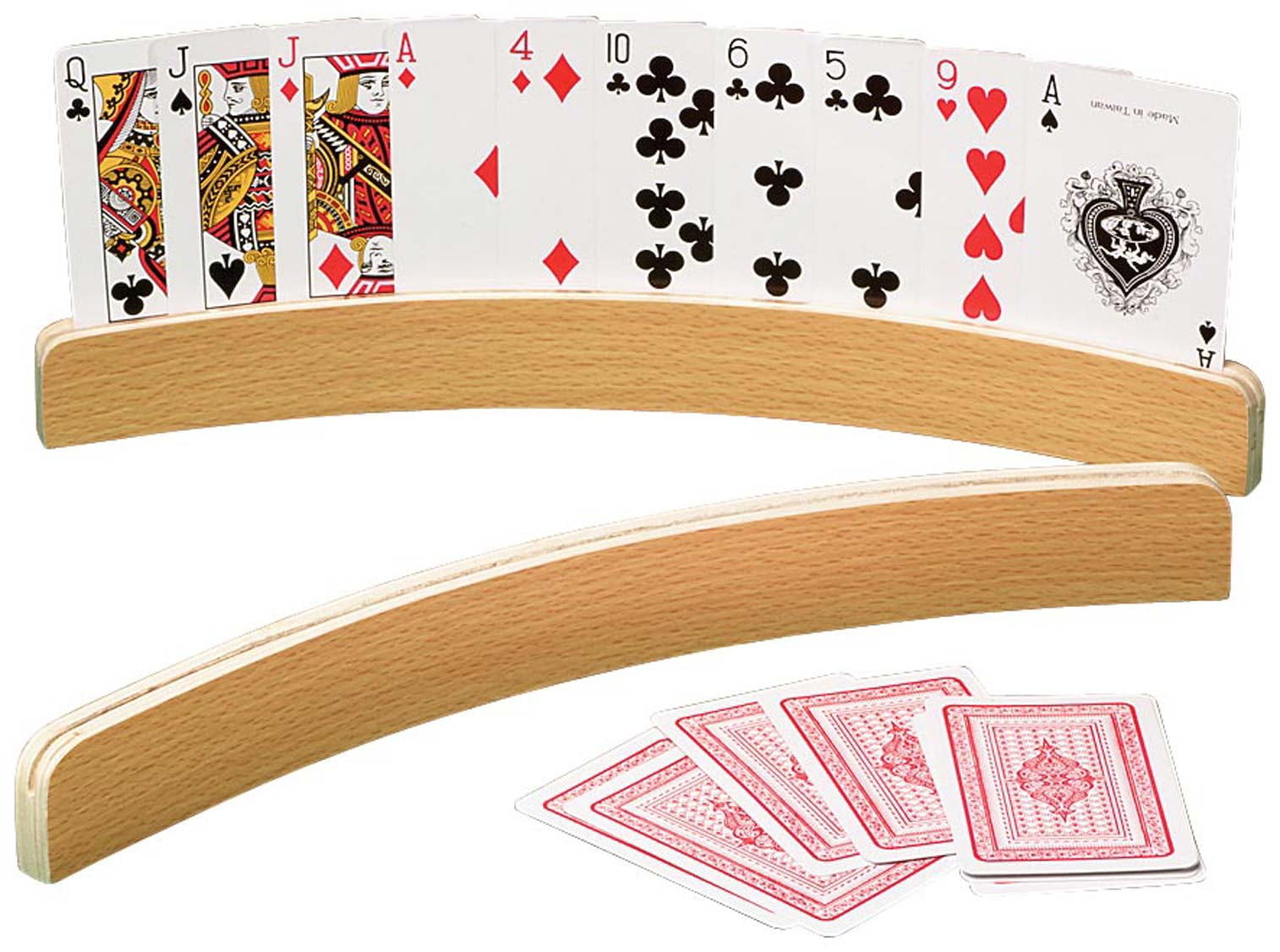Curved Wooden Card Holders Set/2