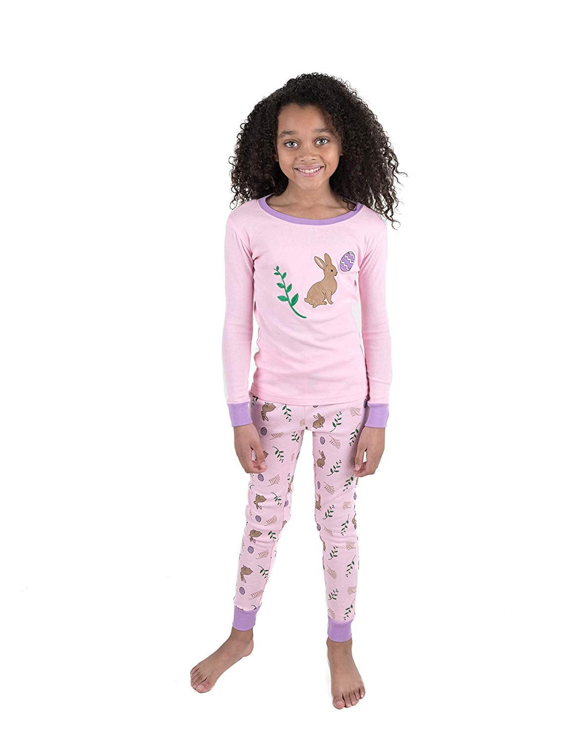 Leveret Leveret Kids Pajamas Bunny Rabbit with Egg Boys Girls 2 Piece Pjs Set 100 Cotton