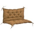 thumbnail image 1 of Outsunny Coussin de Banquette Patio Coussins de Siège Extérieur avec Dossier Brun, 1 of 10