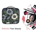 thumbnail image 6 of FORMRS Travel Makeup Bag Large Capacity Train Case Cosmetic Organizer with Adjustable Dividers, Dark Floral, 6 of 8