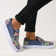 thumbnail image 4 of Ethnic Boho Canvas Walking Flats Shoes for Women Beach Casual Slip on Loafers Platform Fashion Sneakers, 4 of 7