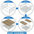 thumbnail image 6 of Uforic Farmhouse Coffee Table Square Wood Center Table with Storage for Living Room, Gray Wash, 6 of 8