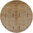 thumbnail image 1 of Ahgly Company Indoor Round Mid-Century Modern Light Brown Oriental Area Rugs, 6' Round, 1 of 6