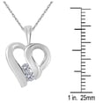 thumbnail image 4 of Mauli Jewels Engagement Necklace for Women 0.30 Carat Diamond Beautiful Heart Pendant 4 prongs 10K White Gold With 18'' Chain|Silver Chain, 4 of 7