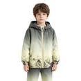 thumbnail image 3 of Boys Rain Jacket Kid Lightweight Windbreaker Jacket Gradient Waterproof Hooded Raincoat Outdoor Full Zip Coats for Boys Girls, 3 of 8