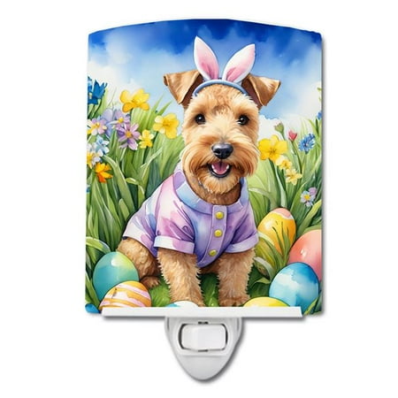 

6 x 4 in. Lakeland Terrier Easter Egg Hunt Ceramic Night Light